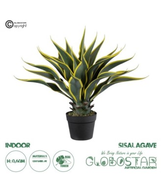 GloboStar® Artificial Garden SISAL AGAVE 20081 Τεχνητό Διακοσμητικό Φυτό Αγαύη Υ60cm